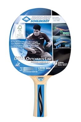 Donic-Schildkröt Tischtennis Schläger Dima OVTCHAROV 800 FSC, Holz/Natur, One Size, 754408 - 1